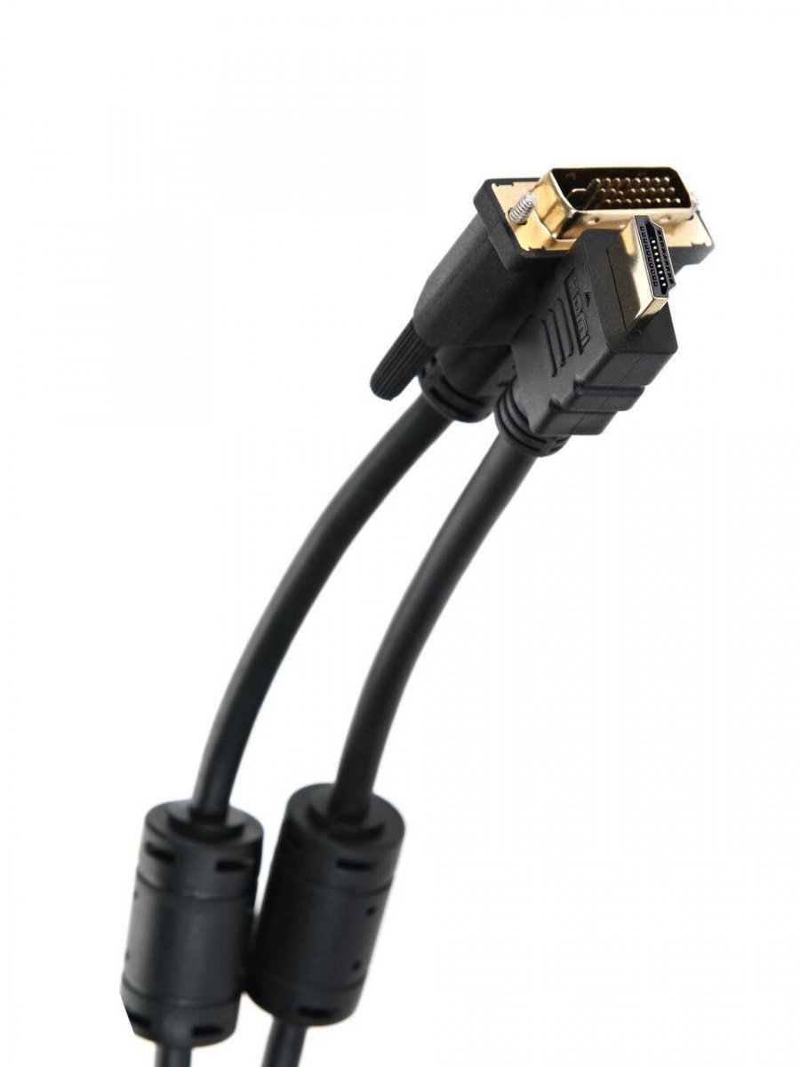 Кабель HDMI to DVI-D Dual Link (19M -25M) 10м, 2 фильтра, TELECOM