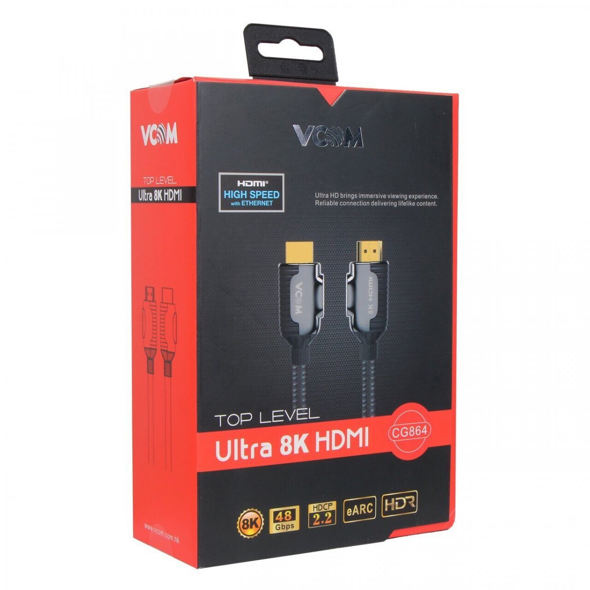 Кабель HDMI 19M/M,ver. 2.1, 8K@60 Hz 1.5m VCOM CG864-1.5M