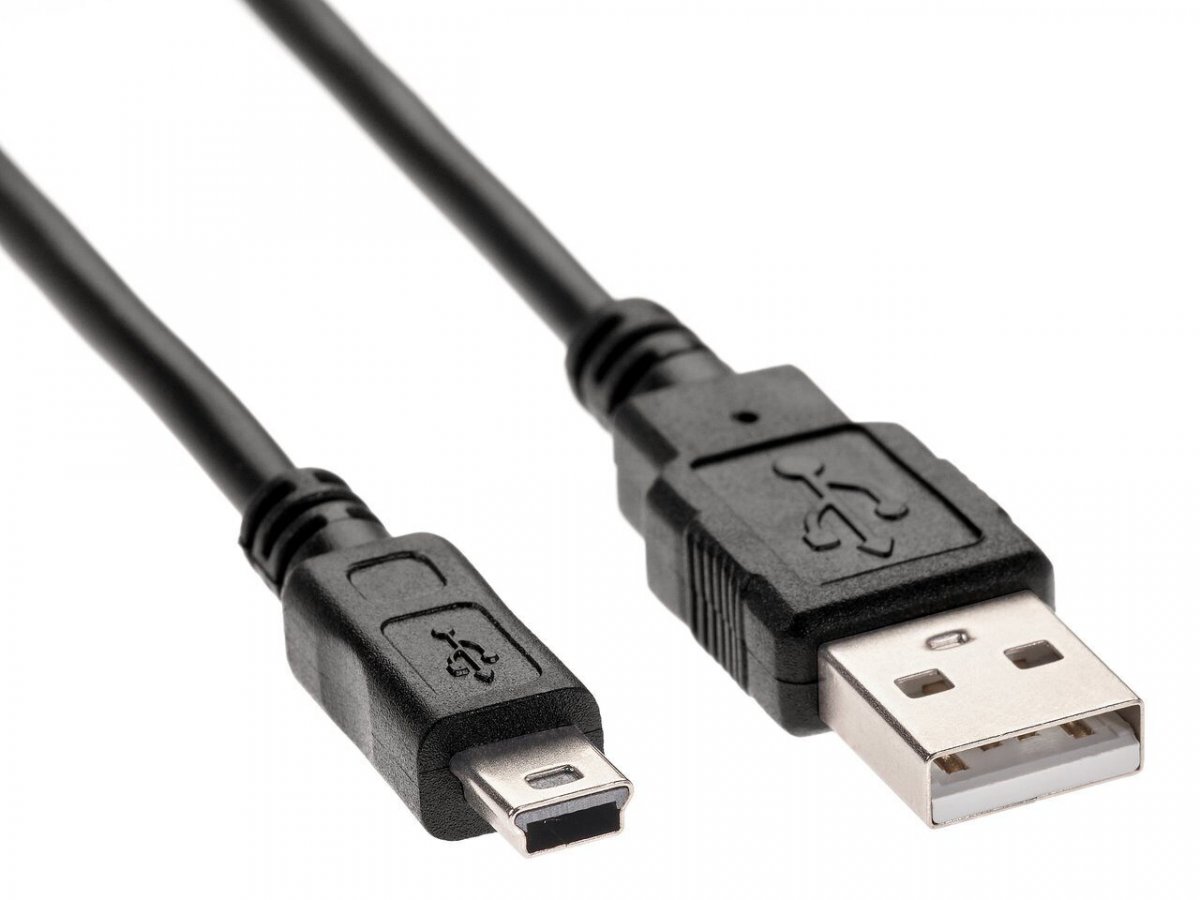 Кабель USB 2.0 A-->mini-B 5P (1.8 м) черный, Telecom<TC6911BK-1.8M>