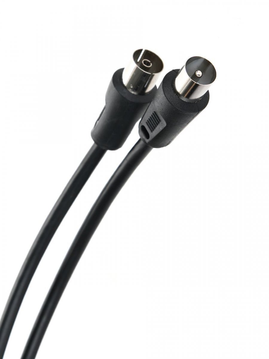 Кабель удлинительный антенный 9.5mm, 75Ом,ТВ-М to ТВ-F, 2m, Telecom (TTV9501-2M)
