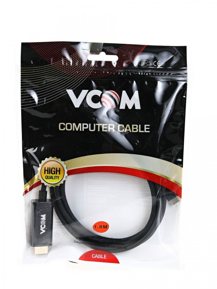 Кабель-адаптер USB 3.1 Type-Cm to HDMI A(m) 3840x2160@30Hz, 1.8m VCOM CU423C-1.8M