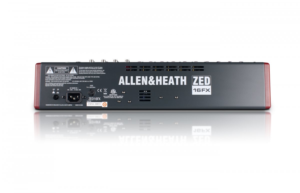 Универсальный аналоговый микшерный пульт для живого звука и записи Allen&Heath ZED-16FX