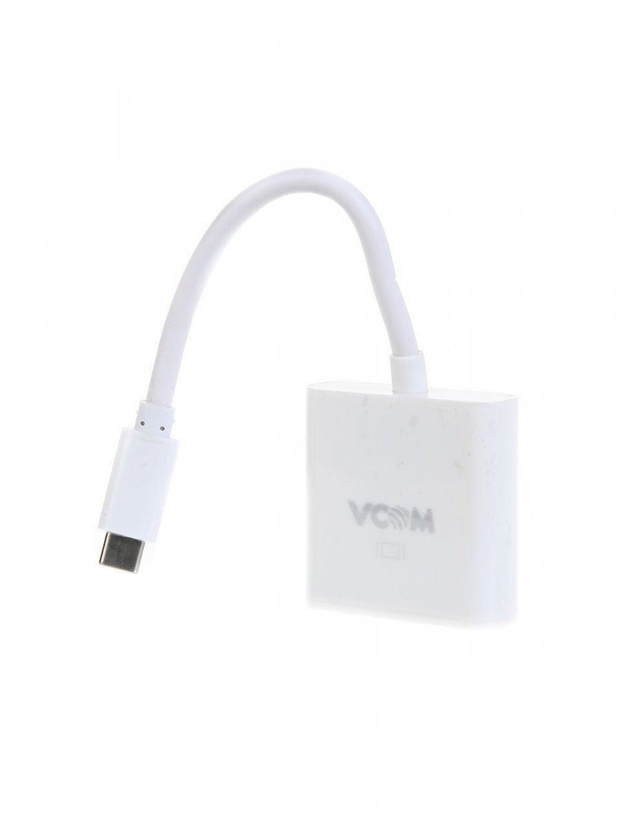 Кабель-адаптер USB 3.1 Type-Cm to VGA(f) 1920x1080@60Hz, 10Gbps , 0.2m VCOM