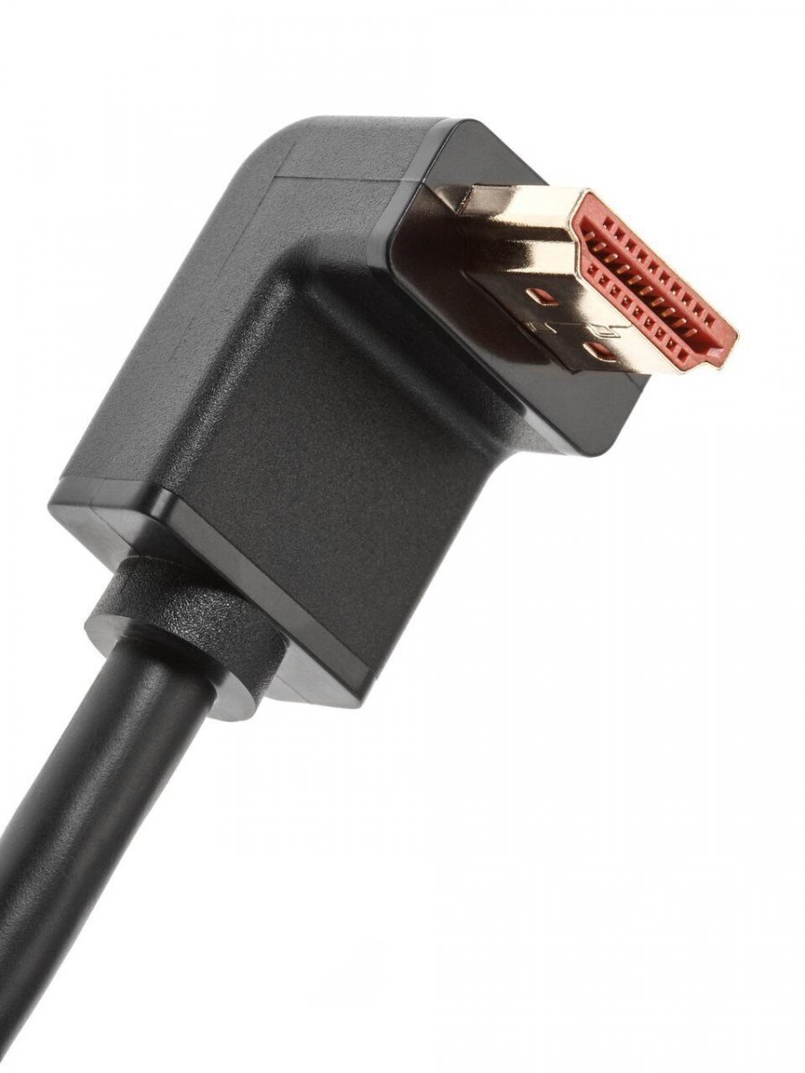 Кабель HDMI---HDMI ver 2.0 угловой коннектор 90град  1м,Telecom <TCG225-1M>