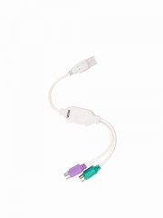 Кабель-адаптер USB A to 2xPS/2 (адаптер для подключения PS/2 клавиатуры и мыши к USB порту) VCOM