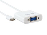 Кабель-адаптер USB 3.1 Type-Cm to VGA(f) 1920x1080@60Hz, 10Gbps , 0.2m VCOM