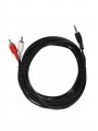 Кабель соединительный VCOM 3.5 Jack (M) - 2xRCA (M), стерео, аудио, 5м