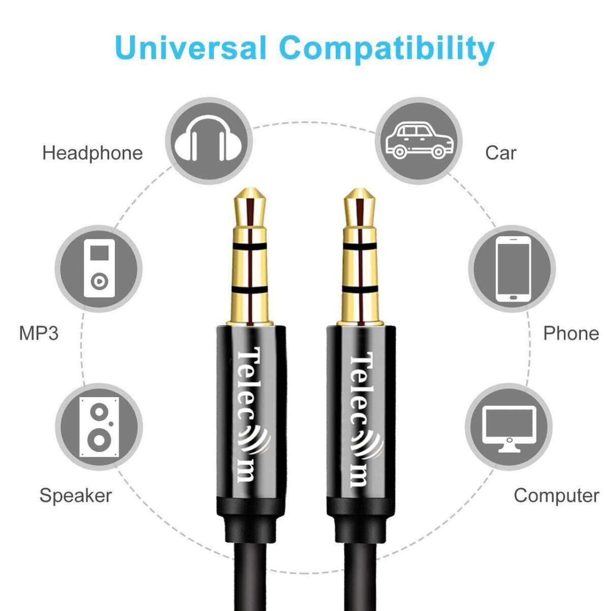 Кабель соединит 3.5 Jack (M) - 3.5 Jack (M), 2м Telecom PRO <TAV7175M-2M>