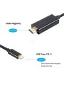 Кабель-адаптер USB 3.1 Type-Cm to HDMI A(m) 3840x2160@30Hz, 1m VCOM CU423C