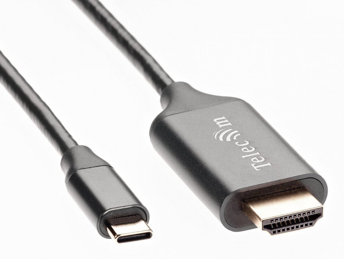 Кабель-адаптер USB3.1 Type-Cm to HDMI A(m) 4K@60Hz, 1.8m, Telecom <TCC008-1.8M>