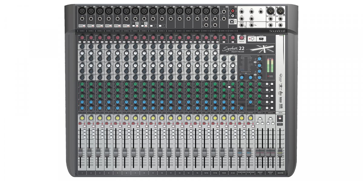 Аналоговый микшерный пульт Soundcraft Signature 22 MTK, USB-аудиоинтерфейс 24х22