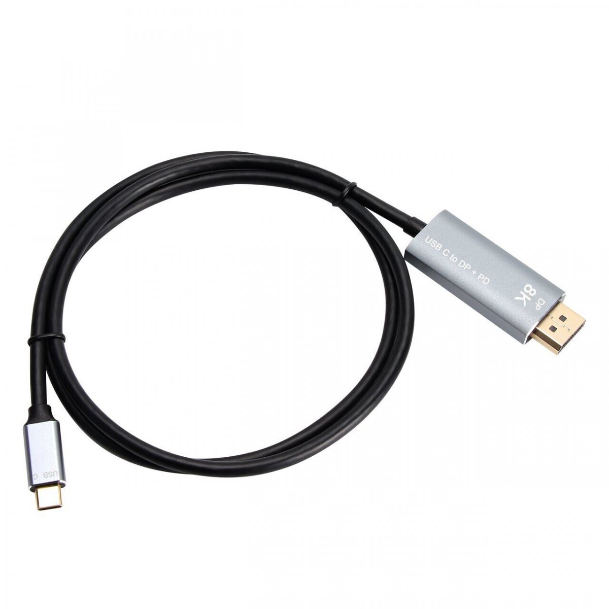 Кабель-адаптер USB Type-Cm --> DP1.4v (m) 8K@60Hz, PD 100W,1.8m , Alum Shell,VCOM <CU480MCPD-1.8M>