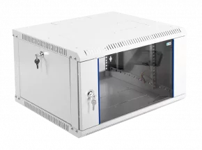 Шкаф телекоммуникационный настенный разборный ЭКОНОМ 6U (600 × 520) дверь стекло