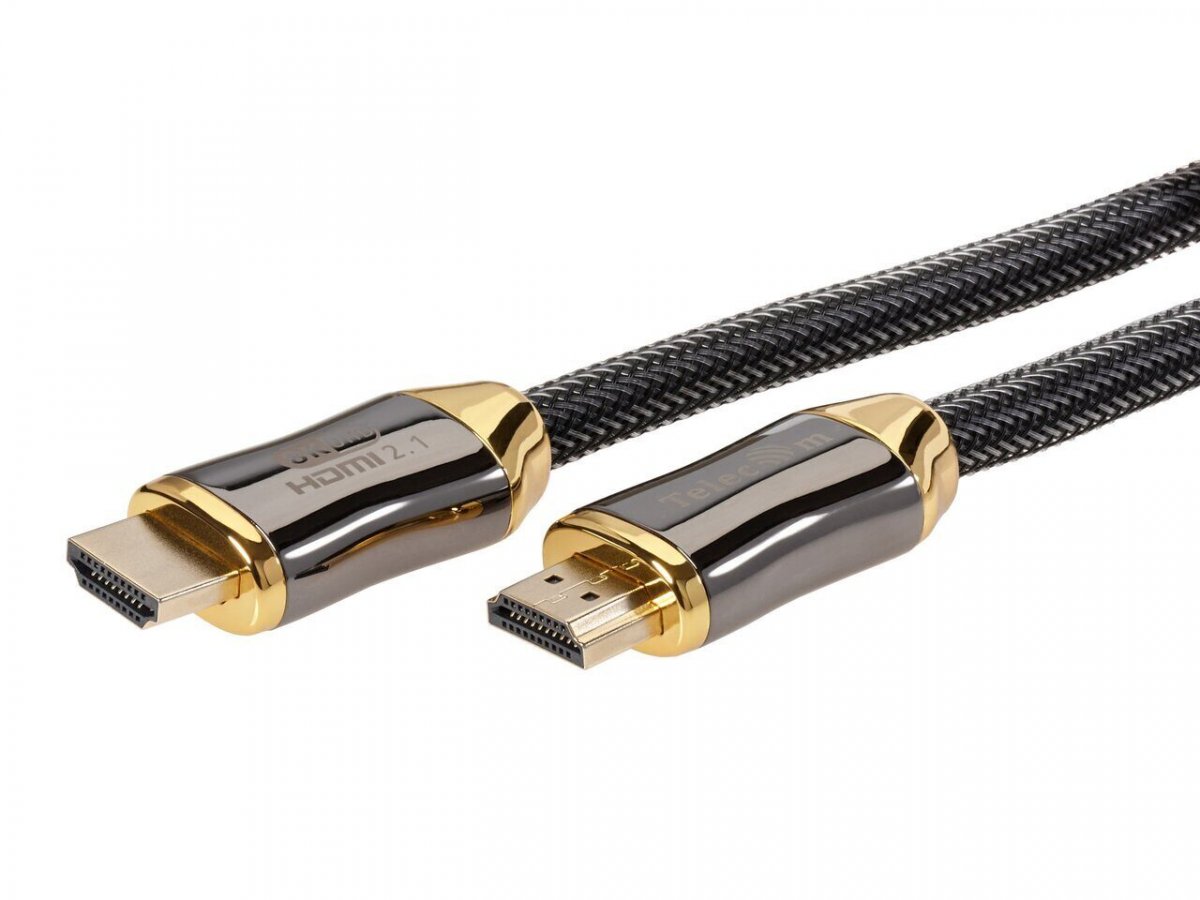 Кабель HDMI 19M/M,ver. 2.1, 8K@60 Hz 3m метал разъемы, нейлоновая оплетка Telecom <TCG300-3M>