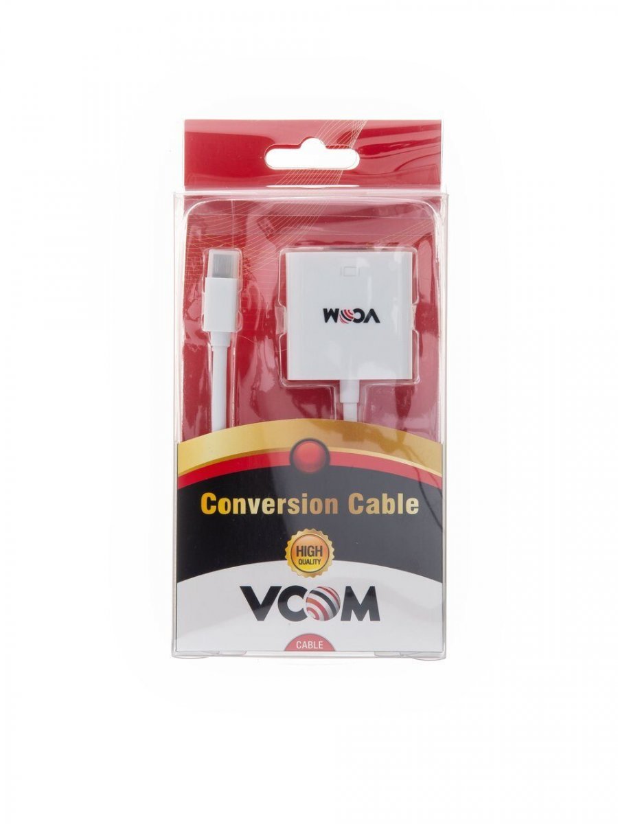 Кабель-переходник Mini DisplayPort (M) --> VGA (F), 1080P@60Hz, 0.15m, VCOM <VHD6070>