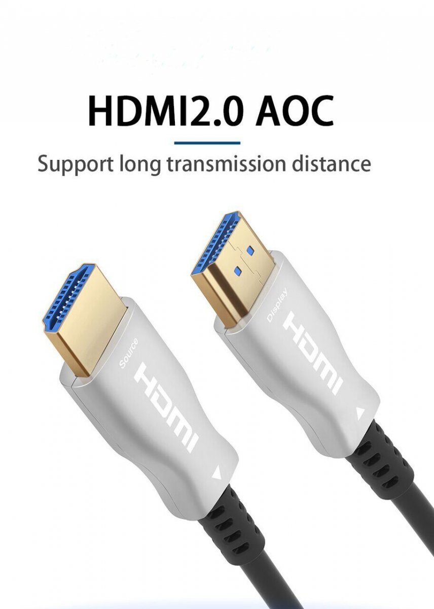 Активный оптический кабель HDMI 19M/M,ver. 2.0, 4K@60 Hz 40m  Telecom <TCG2020-40M>