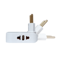 Тройник для розетки плоский, белый, с USB