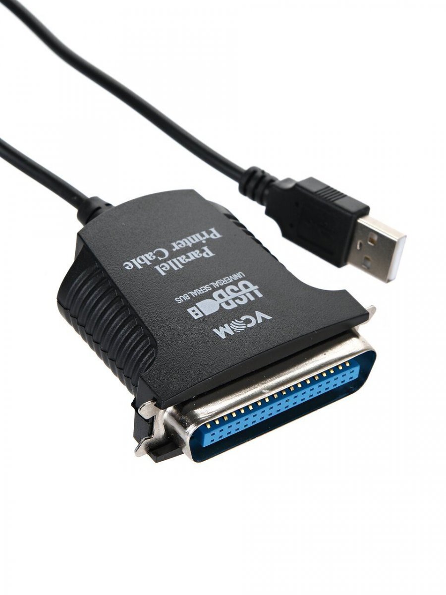 Кабель-адаптер USB A (вилка) to LPT (прямое подключение к LPT порту принтера) VCOM