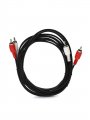 Кабель соединительный 2xRCA (M) - 2xRCA (M) черный 3m, VCOM