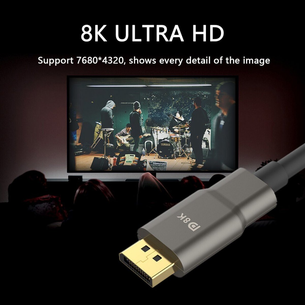 Кабель соединительный DISPLAY PORT v1.4, 8K@60Hz, 2m iOpen (Aopen/Qust)<ACG633-2M>