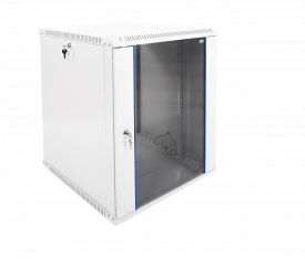 Шкаф телекоммуникационный настенный разборный ЭКОНОМ 15U (600 × 650) дверь стекло, цвет черный