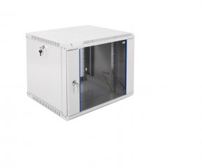 Шкаф телекоммуникационный настенный разборный ЭКОНОМ 9U (600 × 520) дверь стекло
