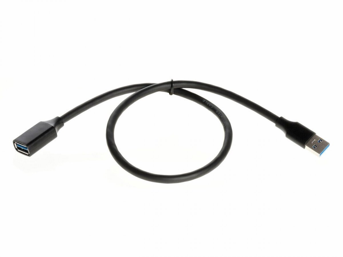 Кабель удлинительный USB3.0 Am-Af 0.5m Telecom черный (TUS708-0.5M)