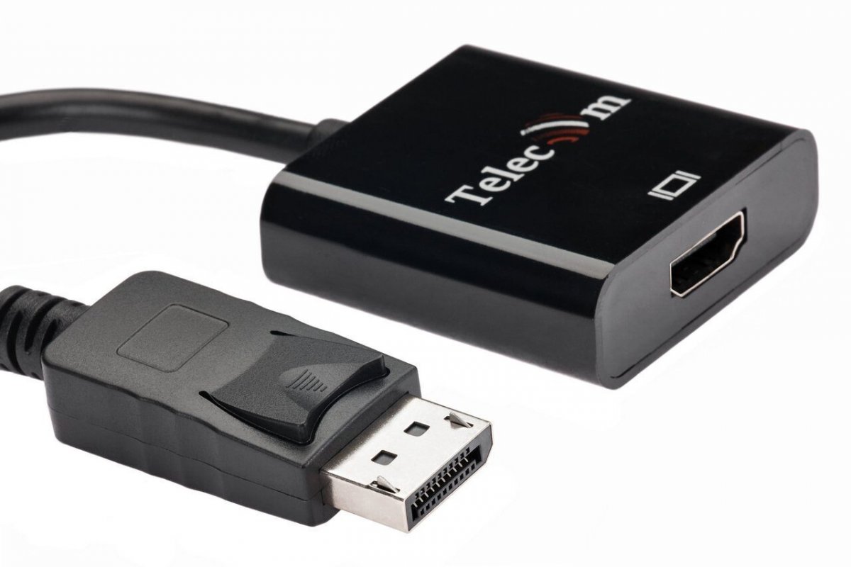 Кабель-переходник DP --> HDMI-F 0.2m , 4K@60Hz, Telecom (TA555)