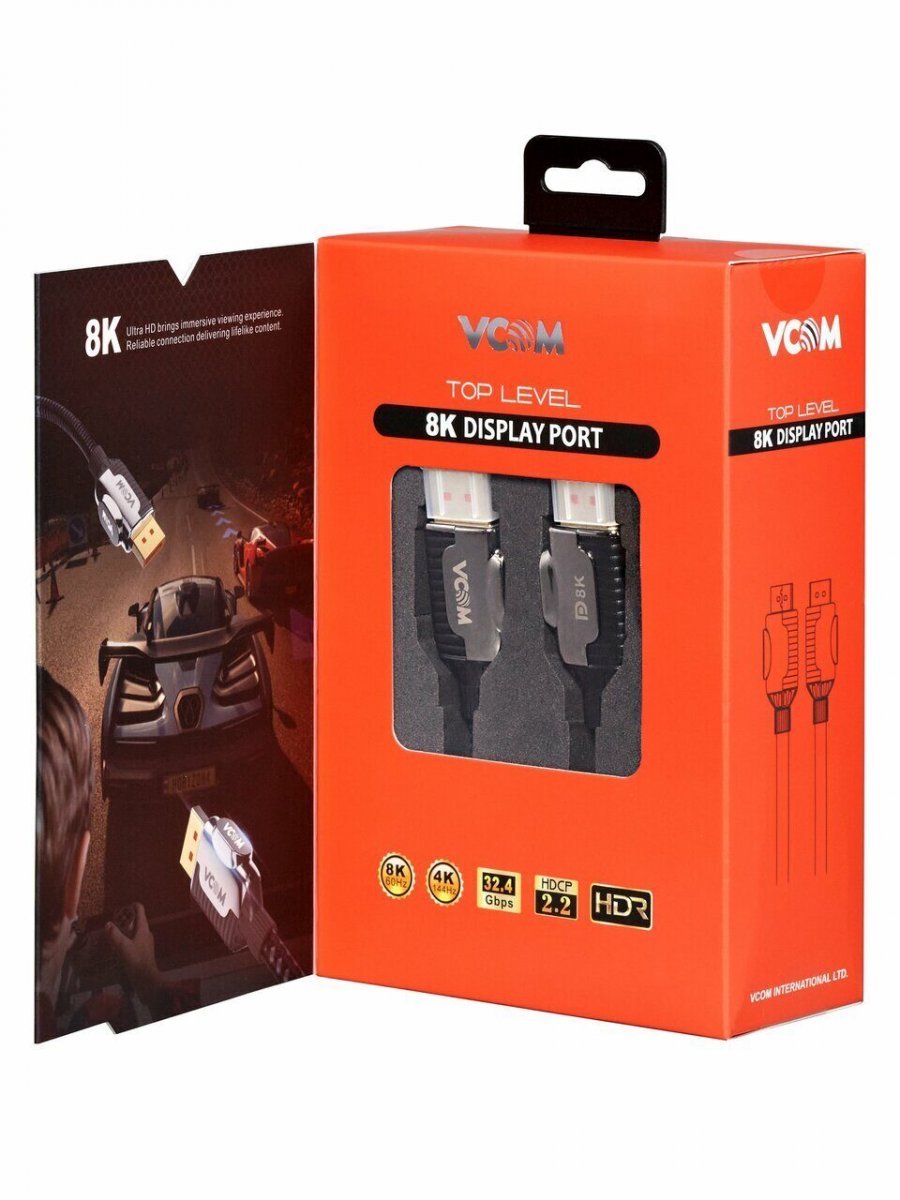 Кабель соединительный DISPLAY PORT v1.4, 8K@60Hz, 1.5m VCOM CG634-1.5M