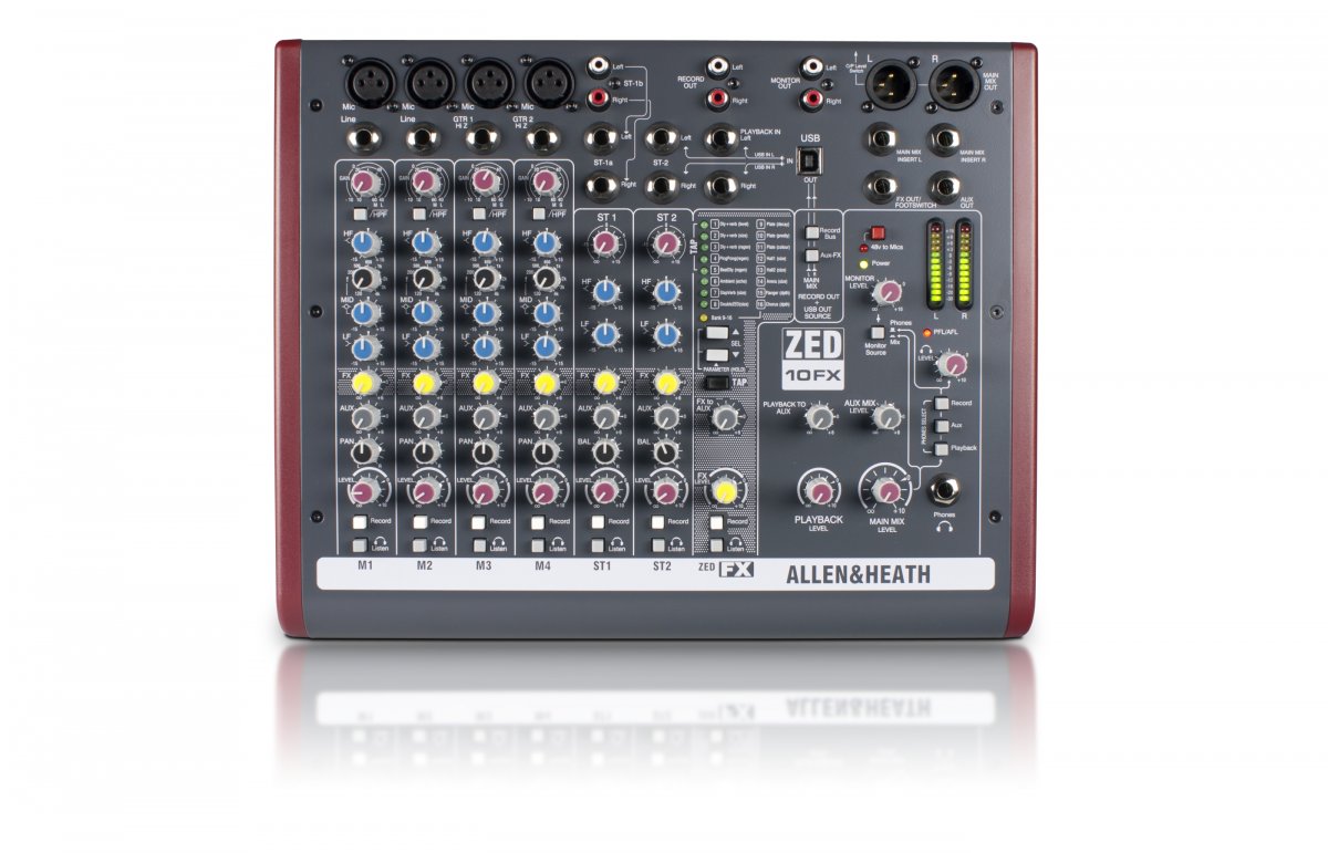 Аналоговый компактный микшерный пульт Allen&Heath ZED-10FX