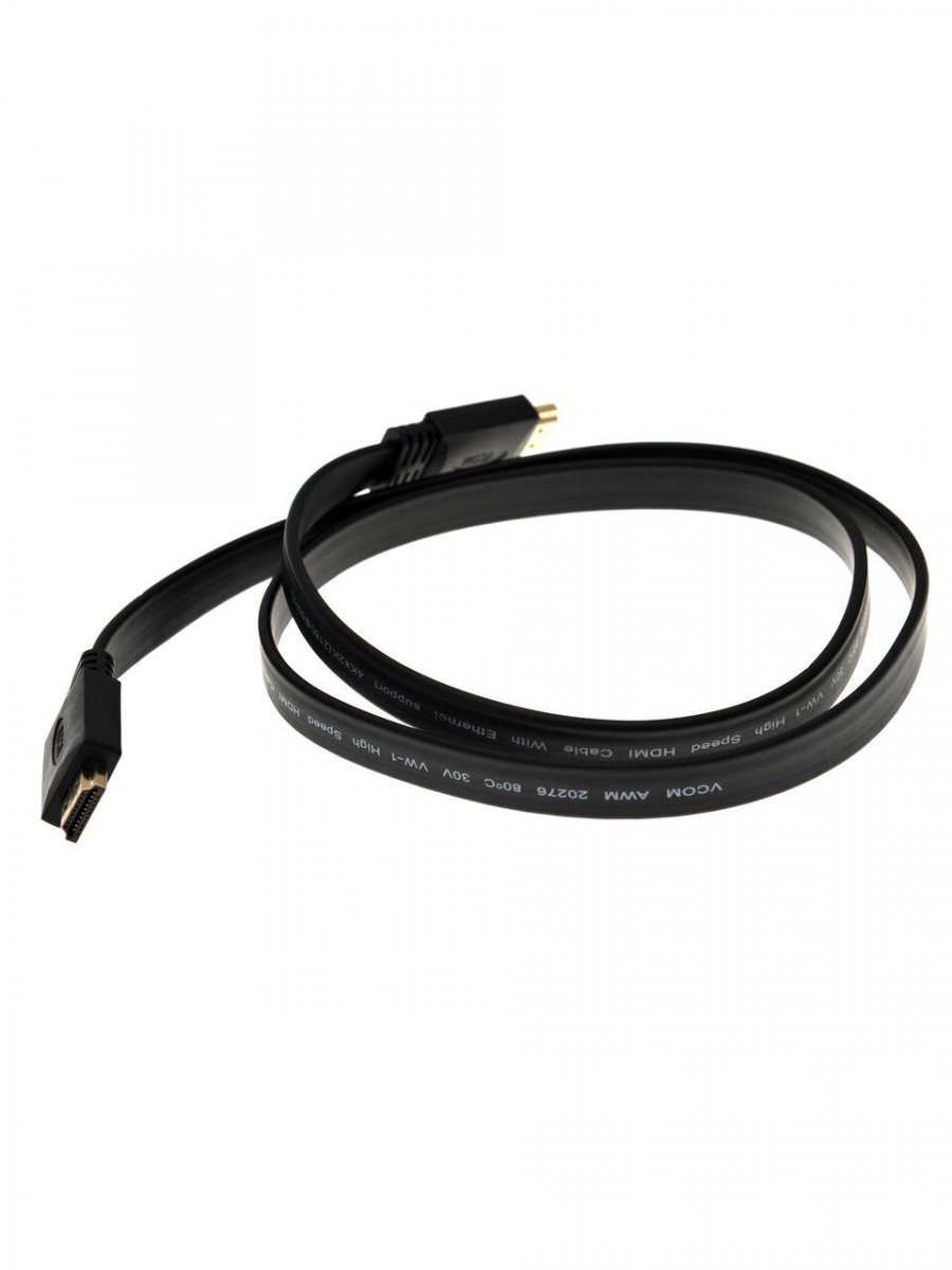 Кабель HDMI 19M/M ,плоский,ver. 2.0, 4K@60 Hz 1m VCOM <CG522F-1M>
