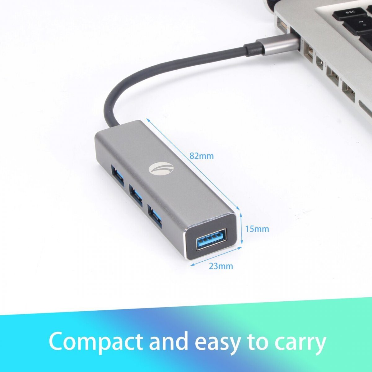 Кабель-концентратор USB 3.1 Type-Cm to 4 port USB3.0(f)  Aluminum Shell VCOM <DH310A>