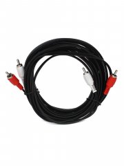 Кабель соединительный 2xRCA (M) - 2xRCA (M) черный 5m, VCOM