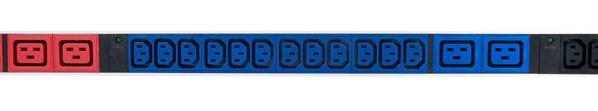 Вертикальный блок розеток Rem-3x16, 3 фазы 16A, инд, 36 C13, 6 C19, 1420 мм, вх IEC 309, шнур 3 м