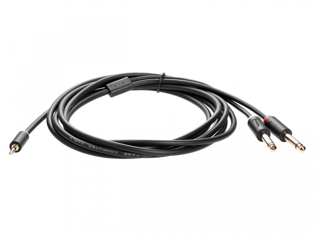 Кабель-адаптер 3.5ST(M)/2X6.35 ST(M), 3м, Telecom PRO <TAV6168-3M>