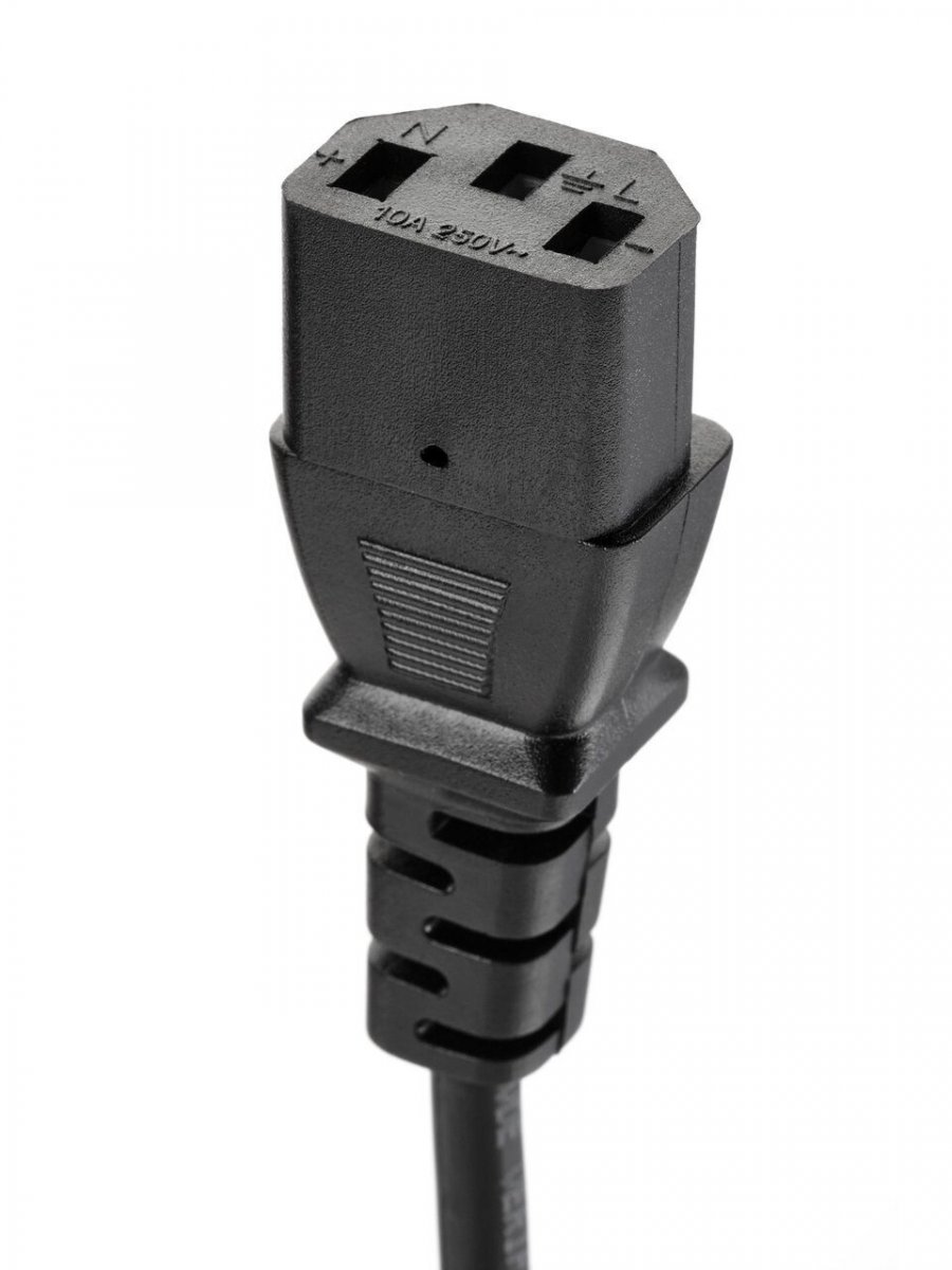 Кабель компьютер-розетка 220V EURO VDE 3G*1mm2 VCOM CE021-CU 1,8м
