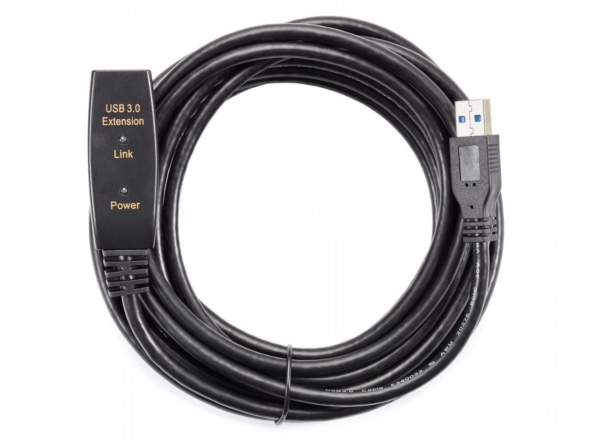 Кабель-адаптер USB3.0-repeater, удлинительный активный <Am-->Af> 5м iOpen (Aopen/Qust)<ACU827A-5M>