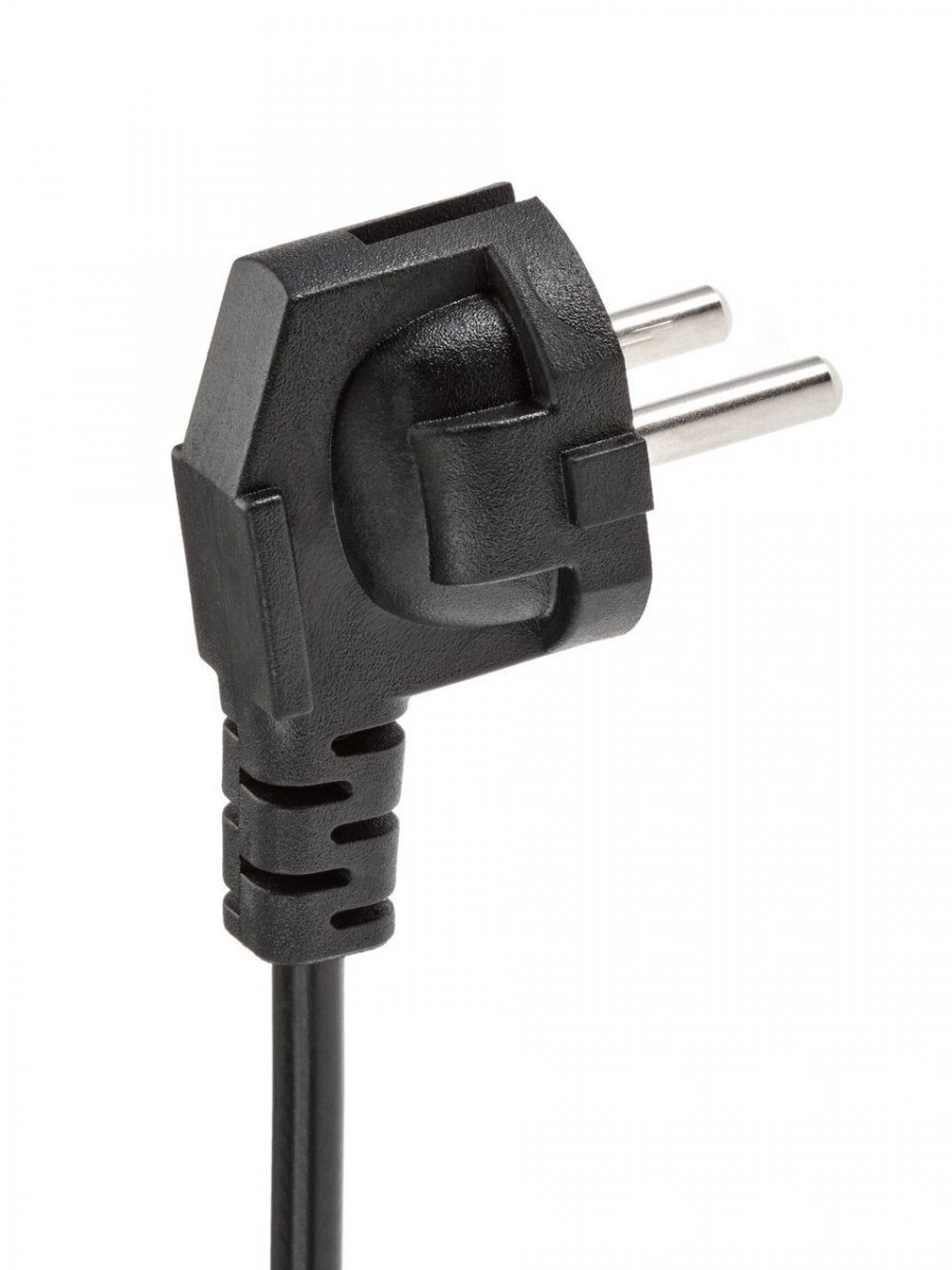Кабель питания ноутбук 3-pin (угловая Евровилка) 3G*0.5mm2 1.8м, iOpen (Aopen/Qust) <ACE022-1.8M>