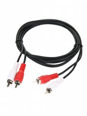 Кабель соединительный 2xRCA (M) - 2xRCA (M) черный 2m, Telecom