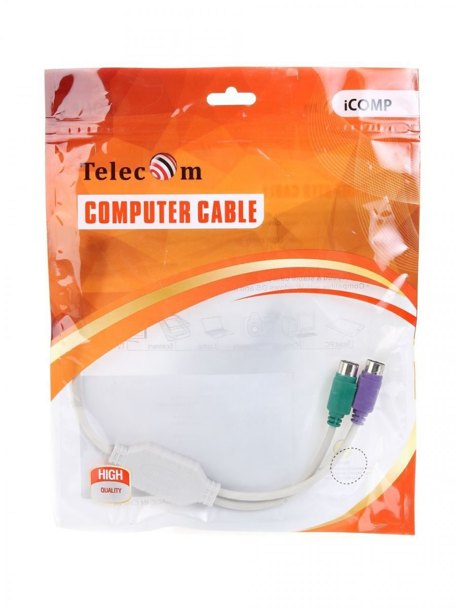 TELECOM TUS77057. Кабель - адаптер USB2.0 to PS II