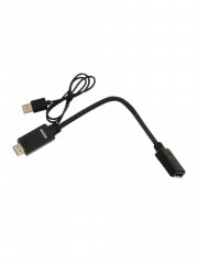 Кабель-переходник HDMI(M) +USB---> DP(F) 0.15m  4K*30Hz VCOM