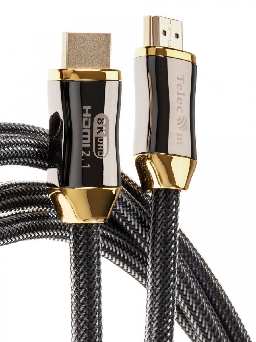 Кабель HDMI 19M/M,ver. 2.1, 8K@60 Hz 3m метал разъемы, нейлоновая оплетка Telecom <TCG300-3M>