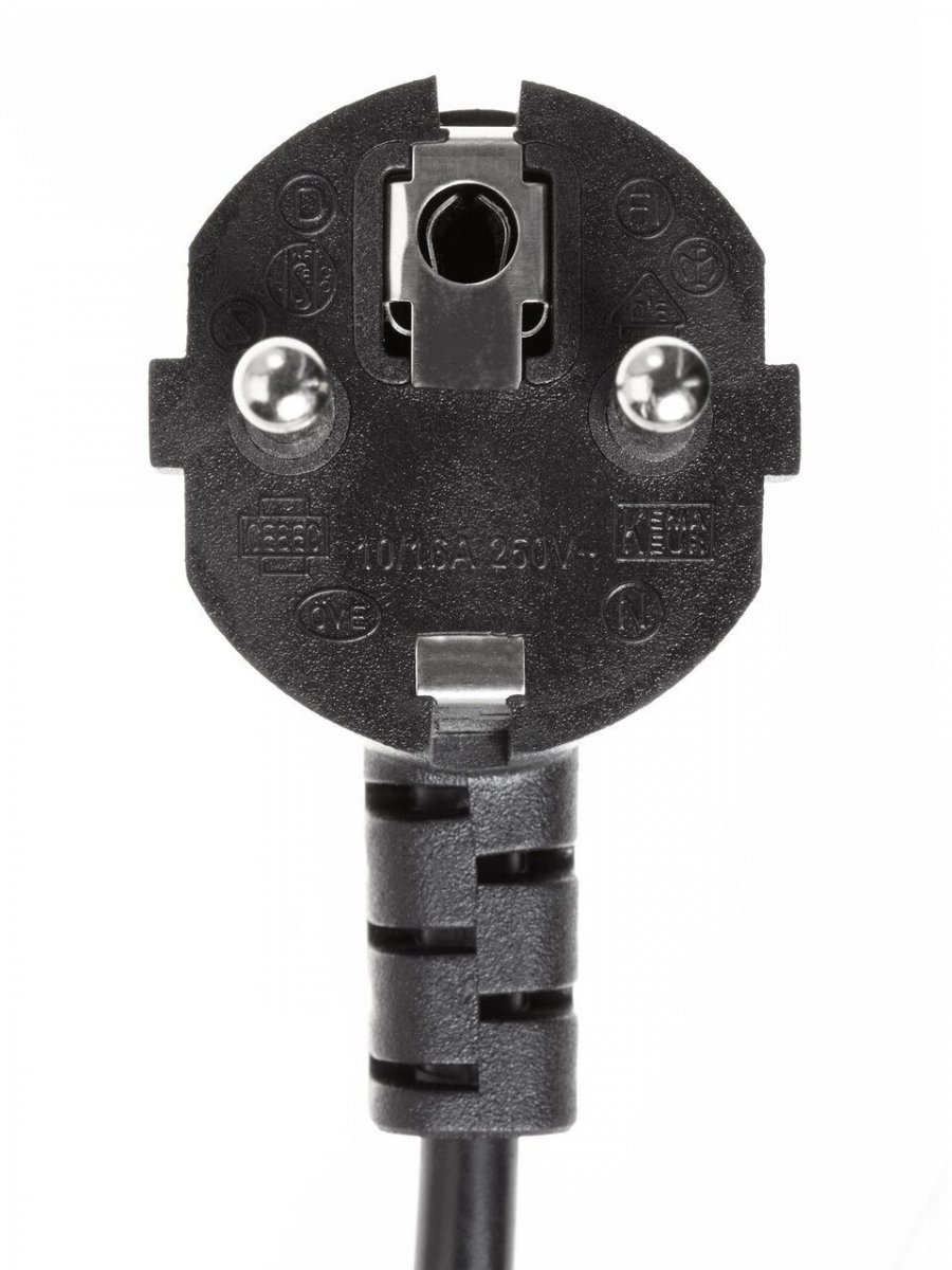 Кабель питания ноутбук 3-pin (угловая Евровилка) 3G*0.5mm2 1.8м, iOpen (Aopen/Qust) <ACE022-1.8M>