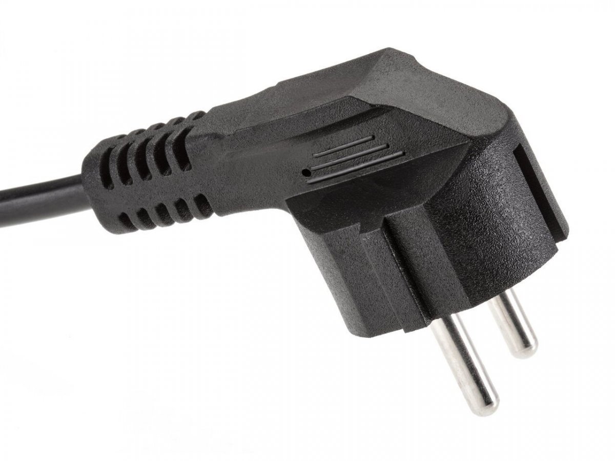 Кабель компьютер - розетка  угловой  220V 1.8м (Европейский стандарт)  TP021DA-1.8-BK