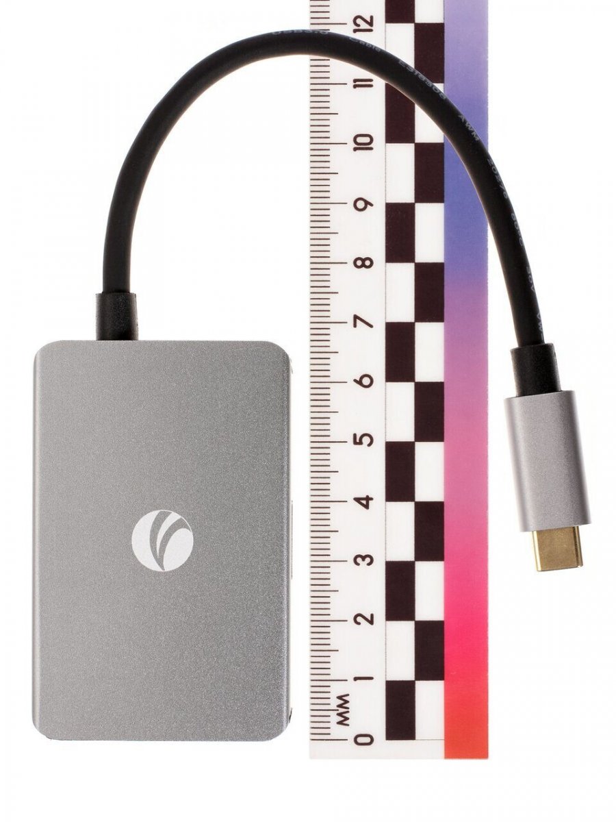 Кабель-концентратор USB 3.1 Type-Cm to 4 port USB3.0(f)  Aluminum Shell VCOM <DH310B>