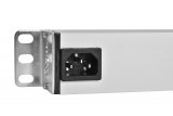 Блок розеток Rem-10 без шнура с фильтром и индикатором, 7 Sсhuko, вход IEC 60320 C14, 10A, алюм.