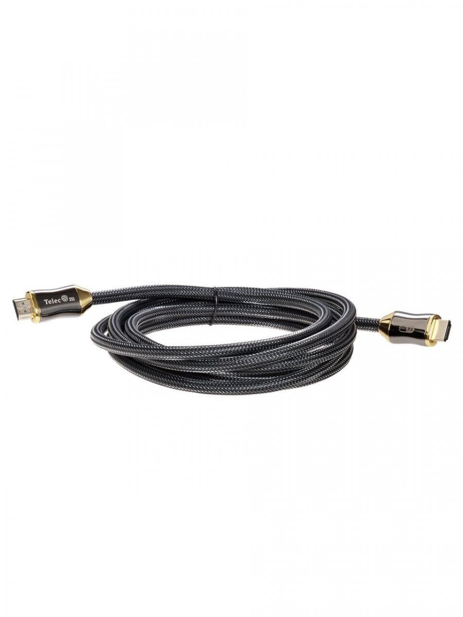 Кабель HDMI 19M/M,ver. 2.1, 8K@60 Hz 3m метал разъемы, нейлоновая оплетка Telecom <TCG300-3M>