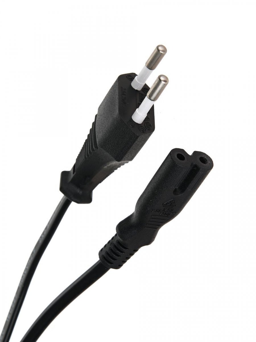 Кабель для аудио-видео техники IEC-320-C7--розетка 220V, 2-pin, 1,8м ,  медь, VCOM