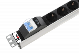 Блок розеток Rem-32 с авт., 3 Sсhuko, 5 IEC 60320 C13, 32А, алюм., 19", колодка