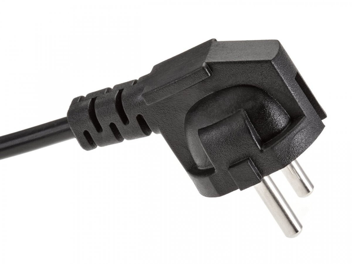 Кабель питания ноутбук 3-pin (угловая Евровилка) 3G*0.5mm2 1.8м, iOpen (Aopen/Qust) <ACE022-1.8M>